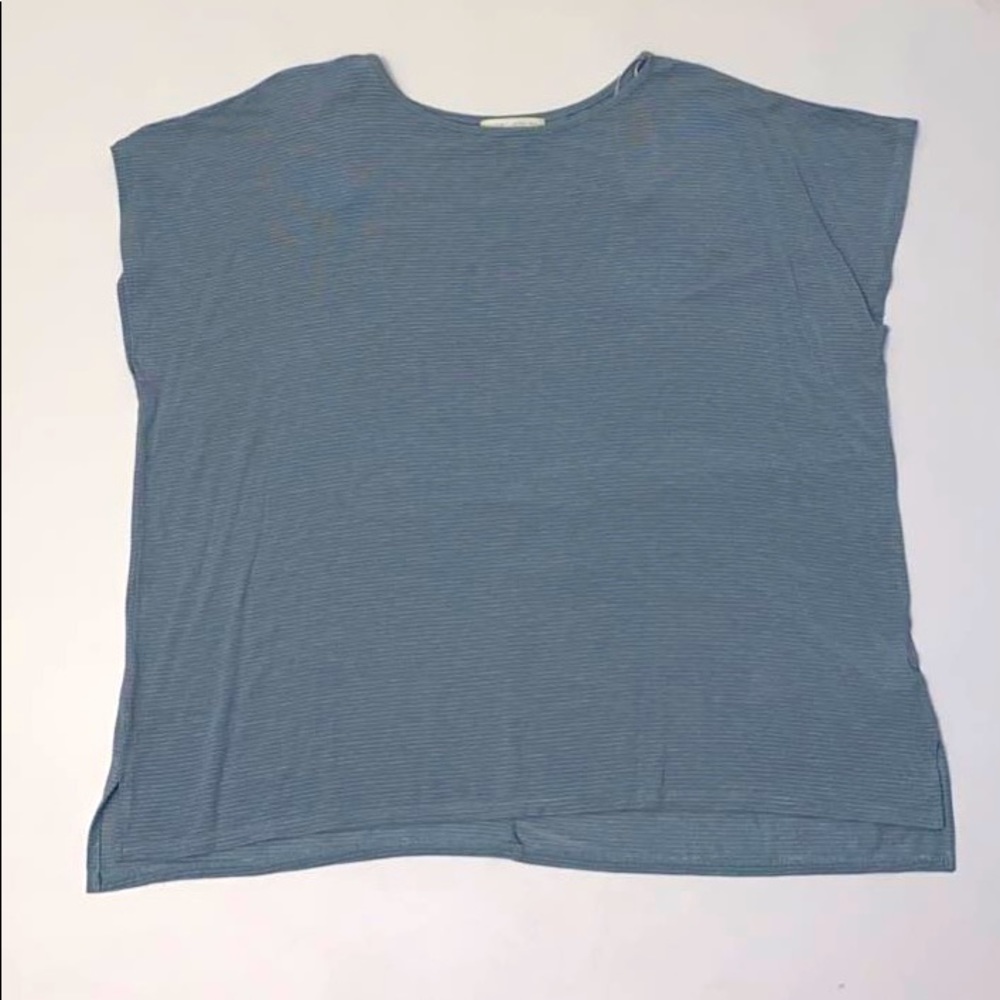 Plus size Gray and white stripes Top